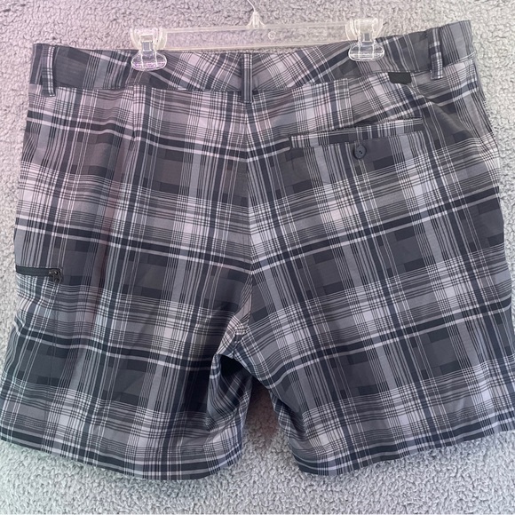 The North Face Swim Trunks Mens Size 40 Plaid Drawstring Gray Blue Polyester - Picture 5 of 10